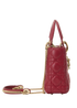 Mini Lady Dior, &pound;1,800, Handbags, Red, Leather, Side view
